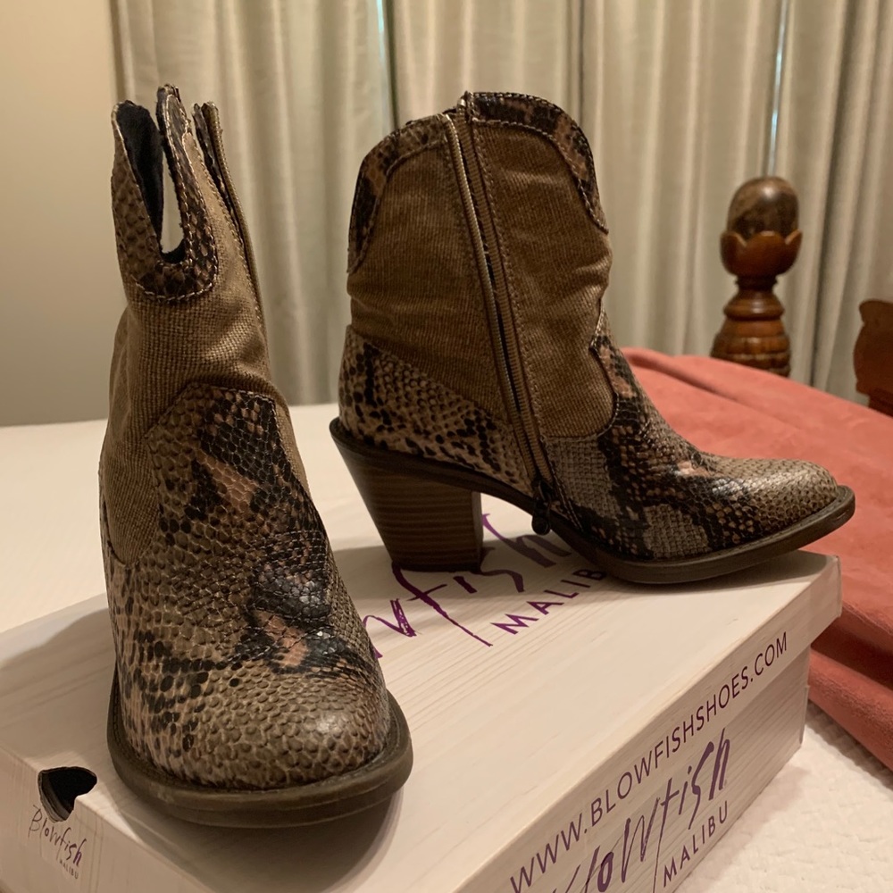 Blowfish booties worn twice